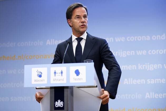 THE HAGUE - Outgoing Prime Minister Mark Rutte during a press conference. The cabinet announces accelerated relaxation of the corona measures. REMKO DE WAAL W Copyright: xHollandsexHoogtex xxANPx x432734677x
