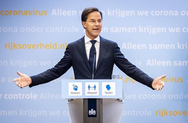 THE HAGUE - Outgoing Prime Minister Mark Rutte during a press conference. The cabinet announces accelerated relaxation of the corona measures. REMKO DE WAAL W Copyright: xHollandsexHoogtex xxANPx x432736891x