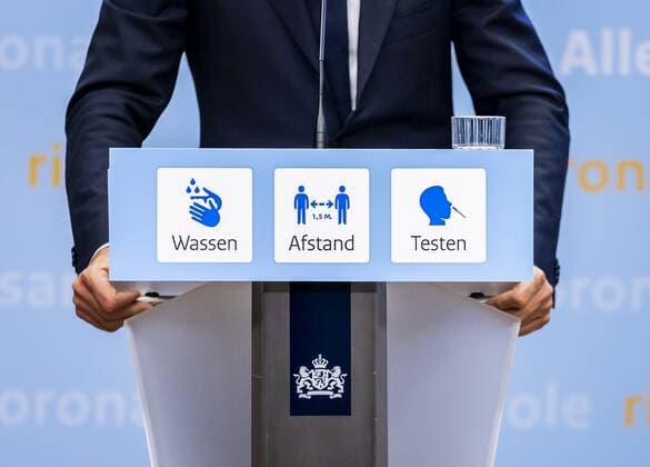 THE HAGUE - Outgoing Prime Minister Mark Rutte during a press conference. The cabinet announces accelerated relaxation of the corona measures. REMKO DE WAAL W Copyright: xHollandsexHoogtex xxANPx x432737107x