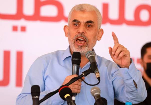 Palestine Israel Conflict Yahya Sinwar, leader of the Palestinian Hamas movement, attends a national conference to Support the Resistance, in Gaza City on June 20, 2021. Gaza Palestine fathi-notitle210620_np77H  Copyright: xMajdixFathix