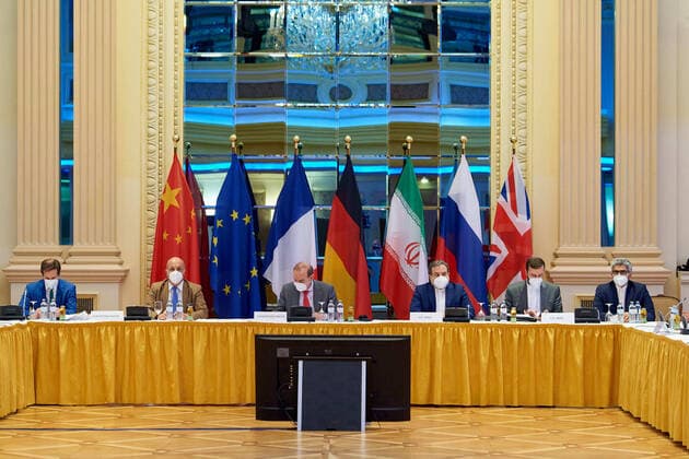 Bilder des Jahres 2021, News 06 Juni News Themen der Woche KW24 (210620) -- VIENNA, June 20, 2021 -- Photo taken on June 20, 2021 shows a meeting of the Joint Comprehensive Plan of Action (JCPOA) Joint Commission in Vienna, Austria. Talks to revive the 2015 Iran nuclear agreement, formally known as the Joint Comprehensive Plan of Action (JCPOA), are closer to a deal, said a European Union (EU) official on Sunday after the latest meeting that wrapped up the previous six rounds of negotiations. ( Handout via Xinhua) AUSTRIA-VIENNA-JCPOA-JOINT COMMISSION-MEETING EUxDelegationxVienna 