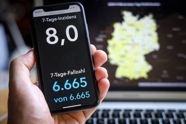 Coronavirus in Deutschland - Covid-19-Dashboard des Robert Koch-Institut 22.06.2021: Robert Koch-Institut: 7-Tage-Inzidenz 8,0. 7-Tage-Fallzahl 6.665. COVID-19-Fälle 3.722.782. Zugang um 455 gegenüber dem Vortag. COVID-19-Todesfälle 90.472. Zugang um 77 gegenüber dem Vortag.