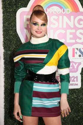 Singer Kim Petras arrives at OUTLOUD: Raising Voices at Los Angeles Memorial Coliseum on June 6th, 2021 in Los Angeles, California. Credit: Shot Arry The Photo Access USA - 2021 - Outloud Raising Voices in Los Angeles - Arrivals  Copyright: xShotxArryx