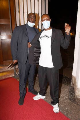 Steve Tientcheu und Ladj Ly bei der 20. Verleihung des Friedenspreises des Deutschen Films Die Brücke im Cuvillies Theater. München, 22.06.2021