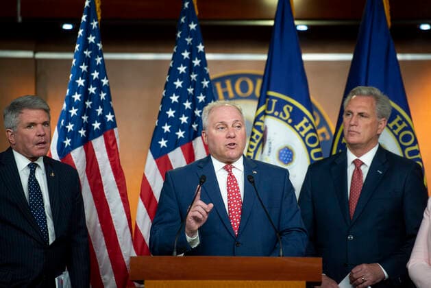 June 23, 2021, Washington, District of Columbia, USA: United States House Minority Whip Steve Scalise (Republican of Louisiana) offers remarks while joined by House Republicans for a press conference regarding China and COVID-19 accountability, at the US Capitol, in Washington, DC, Wednesday, June 23, 2021. Credit: Rod Lamkey CNP Washington USA - ZUMAs152 20210623_zaa_s152_070 Copyright: xRodxLamkeyx-xCnpx