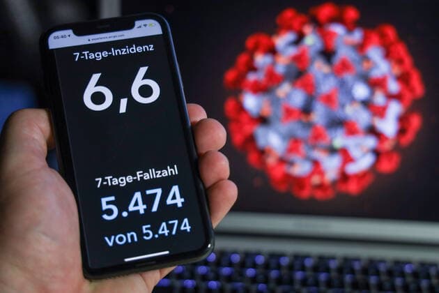 News Bilder des Tages Coronavirus in Deutschland - Covid-19-Dashboard des Robert Koch-Institut 24.06.2021: Robert Koch-Institut: 7-Tage-Inzidenz 6,6. 7-Tage-Fallzahl 5.474. COVID-19-Fälle 3.724.806. Zugang um 1.008 gegenüber dem Vortag. COVID-19-Todesfälle 90.616. Zugang um 93 gegenüber dem Vortag.