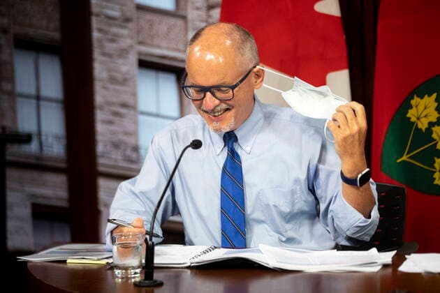 June 24, 2021, Toronto, on, Canada: Dr. Kieran Moore attends a press briefing at Queens Park in Toronto on Thursday June 24, 2021. Moore will officially take over the job of Ontario s chief medical officer of the health on June 26. Toronto Canada  - ZUMAc35_ 20210624_zaf_c35_015 Copyright: xChrisxYoungx