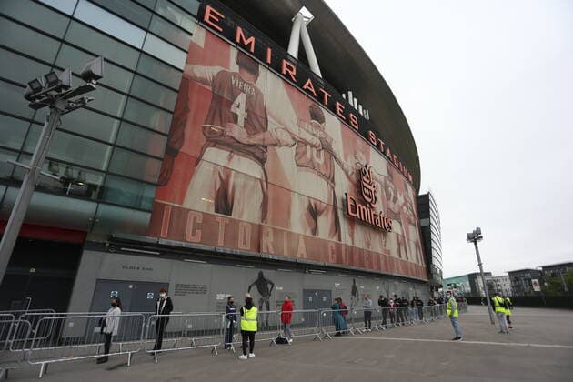 . 25 06 2021. London, United Kingdom. Mass Vaccination Arsenal. Arsenal FC hold a mass vaccination event at their Emirates stadium in North London, Friday 25th June.  xMartynxWheatleyx xi-Imagesx IIM-22318-0005