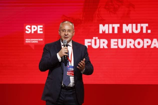 Sergei Stanichev, SPE Vorsitzender, Deutschland, Berlin, Mit Mut. Für Europa. SPE-Konferenz zur Zukunft Europas *** Sergei Stanichev, PES Chairman, Germany, Berlin, With Courage For Europe PES Conference on the Future of Europe
