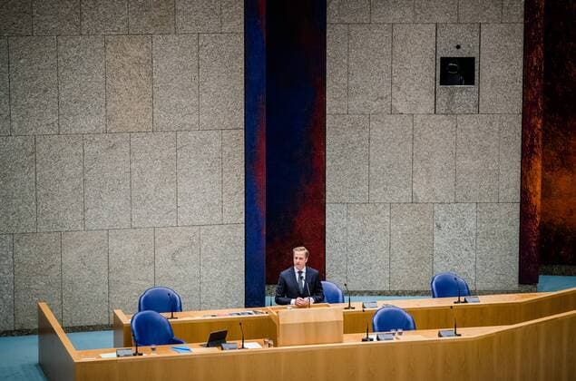 THE HAGUE - Outgoing Minister Hugo de Jonge of Health, Welfare and Sport (CDA) during the weekly question time in the House of Representatives. ANP BART SIZE Copyright: xHollandsexHoogtex xxANPx x433184364x