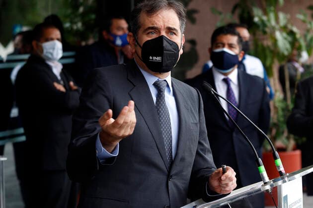 Lorenzo Cordova President Of The National Electoral Institute Press Conference MEXICO CITY, MEXICO JUNE 28:President of Mexico s National Electoral Institute (INE), Lorenzo Cordova speaks during a press conference where he talk about The citizen consultation (to prosecute Mexico s former presidents) will be held on August 1 organized by INE and it will have all the guarantees established in the constitutional mandate at Mexican Chamber of Deputies on June 28, 2021 in Mexico City, Mexico. Copyright: xLuisxBarronx EYEPIXGROUP_LB_28062021_9793
