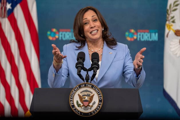 Bilder des Jahres 2021, News 06 Juni Vice President Kamala Harris speaks as she leads the U.S. delegation at the Generation Equality Forum in Washington, DC on Wednesday, June 30, 2021.  WAP2021063014 KenxCedeno