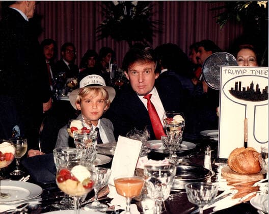 July 1, 2021, New York, New York, USA: FILE PICTURE: DONALD J. TRUMP with his son DONALD JR. at Barry Weisselberg s Bar Mitzvah at the Rockwood Park Jewish Center in Queens in the summer of 1980. Barry is the son of Allen Weisselberg who was indicted and surrendered to authorities on July 1, 2021. New York USA - ZUMAct2_ 20210701_zaf_ct2_002 Copyright: xBrucexCotlerx
