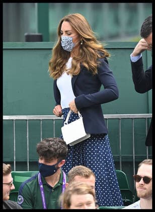 . 02 07 2021. London, United Kingdom. Kate Middleton, Duchess of Cambridge, on day five of the Wimbledon Tennis Championships in London.  xStephenxLockx xi-Imagesx IIM-22344-0012