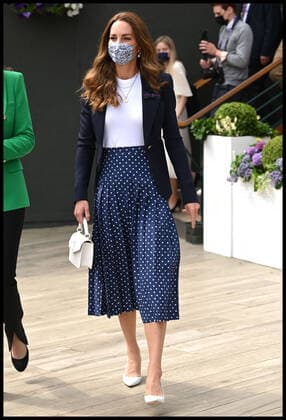 . 02 07 2021. London, United Kingdom. Kate Middleton, Duchess of Cambridge, on day five of the Wimbledon Tennis Championships in London.  xStephenxLockx xi-Imagesx IIM-22344-0016