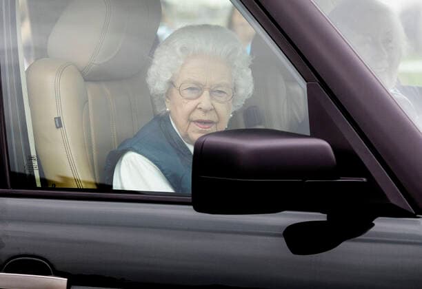 . 02 07 2021. Windsor, United Kingdom. Queen Elizabeth II on the second day of the Royal Windsor Horse Show, United Kingdom, having driven herself to the show ground.  xi-Imagesx IIM-22345-0012