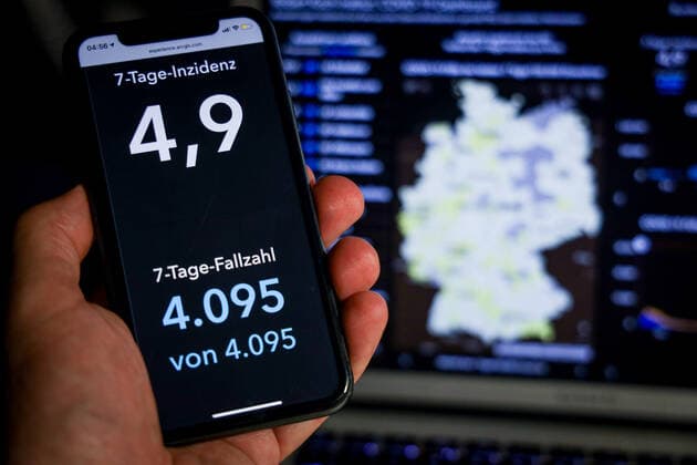 News Bilder des Tages Coronavirus in Deutschland - Covid-19-Dashboard des Robert Koch-Institut 03.07.2021: Robert Koch-Institut: 7-Tage-Inzidenz 4,9. 7-Tage-Fallzahl 4.095. COVID-19-Fälle 3.730.353. Zugang um 671 gegenüber dem Vortag. COVID-19-Todesfälle 91.023. Zugang um 16 gegenüber dem Vortag.