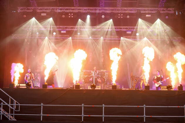 Feuerengel - A Tribute to Rammstein live beim Strandkorb Konzert in Hamburg Hamburg Cruise Center Steinwerder Hamburg Deutschland Copyright: xLobeca RalfxHomburgx