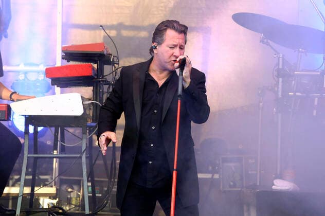 Claudius Dreilich von Karat live im Rahmen der Karat 45 Open Air Tour in der Kulturbrauerei. Görlitz, 03.07.2021