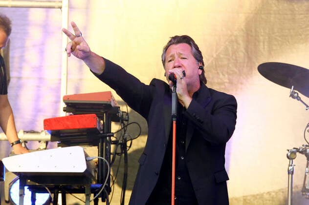 Claudius Dreilich von Karat live im Rahmen der Karat 45 Open Air Tour in der Kulturbrauerei. Görlitz, 03.07.2021