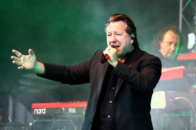 Claudius Dreilich von Karat live im Rahmen der Karat 45 Open Air Tour in der Kulturbrauerei. Görlitz, 03.07.2021