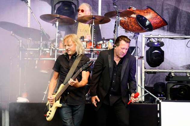 Christian Liebig, Michael Schwandt und Claudius Dreilich von Karat live im Rahmen der Karat 45 Open Air Tour in der Kulturbrauerei. Görlitz, 03.07.2021