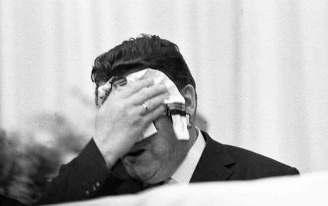 Sicher in die 70er Jahre 1969 DEU, Deutschland, Dortmund: Mit dem Slogan Sicher in die 70er Jahre stieg die CDU , hier in Dortmund im Jahre 1969 in den Wahlkampf zum Bundestag ein.Franz Josef Strauß DEU, Germany, Dortmund: The CDU, here in Dortmund in 1969, entered the election campaign for the Bundestag with the slogan Safe into the 70s . NRW *** Safe into the 70s 1969 DEU, Germany, Dortmund With the slogan Safe into the 70s the CDU, here in Dortmund in 1969, entered the election campaign for the Bundestag with the slogan Safe into the 70s NRW