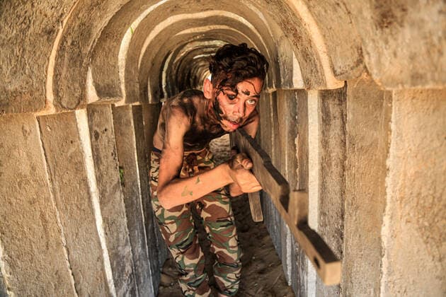 July 4, 2021, Gaza city, Gaza Strip, Palestinian Territory: Young Palestinians take part in a military summer camp organised by the Islamic Jihad Movement, in Gaza City on July 04, 2021 Gaza city Palestinian Territory - ZUMAap3_ 20210704_zaf_ap3_122 Copyright: xDawoudxAboxAlkasx
