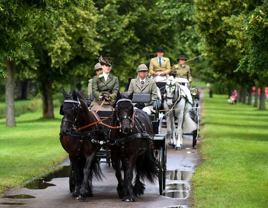 Bilder des Jahres 2021, Entertainment 07 Juli Entertainment Bilder des Tages . 04 07 2021. Windsor, United Kingdom. Lady Louise, the daughter of Prince Edward and Sophie, The Earl and Countess of Wessex, takes part in the carriage driving on the final day of the Royal Windsor Horse Show, United Kingdom.  xi-Imagesx IIM-22354-0011