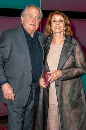 Michael Verhoeven mit Ehefrau Senta Berger bei der Verleihung vom CineMerit Award an Senta Berger auf dem 38. Filmfest München 2021 im Gasteig. München, 04.07.2021