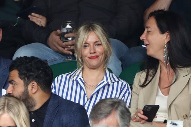 . 05 07 2021. London, United Kingdom. Sienna Miller on day seven of the Wimbledon Tennis Championships in London.  xStephenxLockx xi-Imagesx IIM-22357-0005
