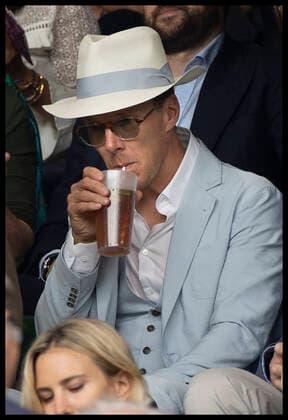 . 06 07 2021. London, United Kingdom. Benedict Cumberbatch on day eight of the Wimbledon Tennis Championships in London.  xStephenxLockx xi-Imagesx IIM-22360-0104