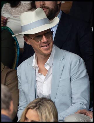 . 06 07 2021. London, United Kingdom. Benedict Cumberbatch on day eight of the Wimbledon Tennis Championships in London.  xStephenxLockx xi-Imagesx IIM-22360-0105