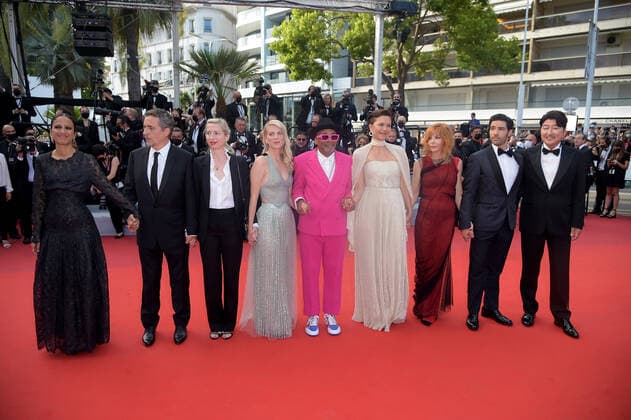 74th Cannes Film Festival 2021, Red Carpet film : ˜Annette™ and Opening ceremony. Pictured: Spike Lee, Melanie Laurent, Mylene Farmer, Jessica Hausner, Maggie Gyllenhaal, Mati Diop, Tahar Rahim, Song Kang-ho, Kleber Mendonca Filho  Copyright: xAlbertoxTerenghi Cannesx2021x xIx xCannesxpoolx