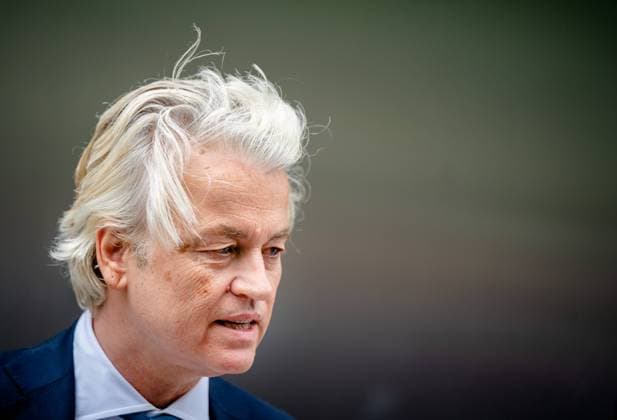 THE HAGUE - PVV leader Geert Wilders addressed the press after the verdict. The Supreme Court ruled in the long-standing criminal case about its ruling on Moroccans in 2014. ANP BART MAAT *** THE HAGUE PVV leader Geert Wilders addressed the press after the verdict The Supreme Court ruled in the long standing criminal case about its ruling on Moroccans in 2014 ANP BART MAAT  Copyright: xHollandsexHoogtex xxANPx x433471034x