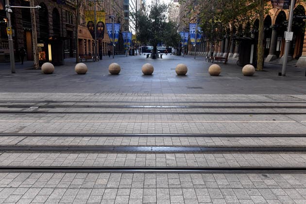 NSW CORONAVIRUS COVID19, A near empty Martin Place is seen in the central business district in Sydney, Wednesday, July 7, 2021. Media sources are reporting that the NSW government is to confirm the greater Sydney lockdown will be extended by a week as the state?s case numbers refuse to drop into the single digits. ( NO ARCHIVING, EDITORIAL USE ONLY, NO USE IN BOOKS WITHOUT CONSENT SYDNEY NSW AUSTRALIA  Copyright: xMICKxTSIKASx 20210707001555374844