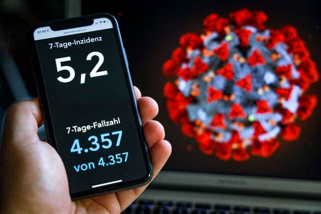 News Bilder des Tages Coronavirus in Deutschland - Covid-19-Dashboard des Robert Koch-Institut 08.07.2021: Robert Koch-Institut: 7-Tage-Inzidenz 5,2. 7-Tage-Fallzahl 4.357. COVID-19-Fälle 3.733.519. Zugang um 970 gegenüber dem Vortag. COVID-19-Todesfälle 91.141. Zugang um 31 gegenüber dem Vortag.