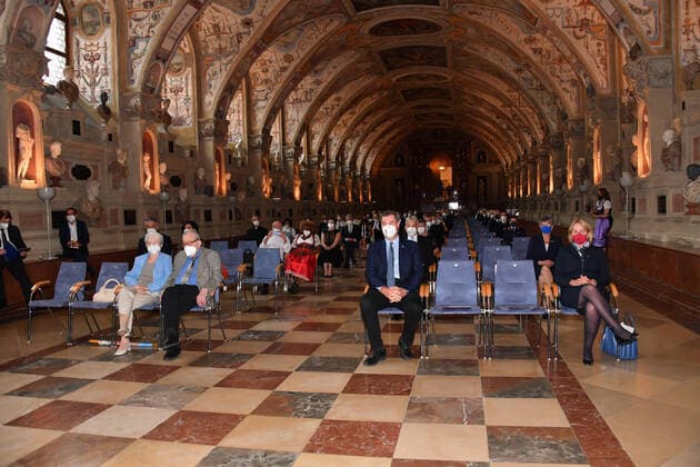 Übersicht Antiquarium Verleihung des Bayerischen Verdienstorden 2021 Ehrung, Auszeichnung Antiquarium Residenz München 08. Juli 2021