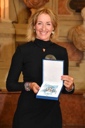Michaela Gerg, die ehemalige Skirennläuferin und Preisträgerin bei der Verleihung vom Bayerischen Verdienstorden am 8.7.2021 in München Verleihung vom Bayerischen Verdienstorden 2021 inj München