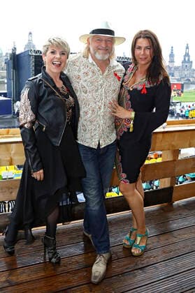 Linda Feller, Frank Kessler und Doreen Kessler beim 15. Hope Jubiläumskonzert auf dem Areal der Filmnächte am Königsufer Dresden. Dresden, 07.08.2021