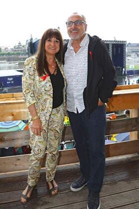 Wolfgang Stumph mit Ehefrau Christine beim 15. Hope Jubiläumskonzert auf dem Areal der Filmnächte am Königsufer Dresden. Dresden, 07.08.2021