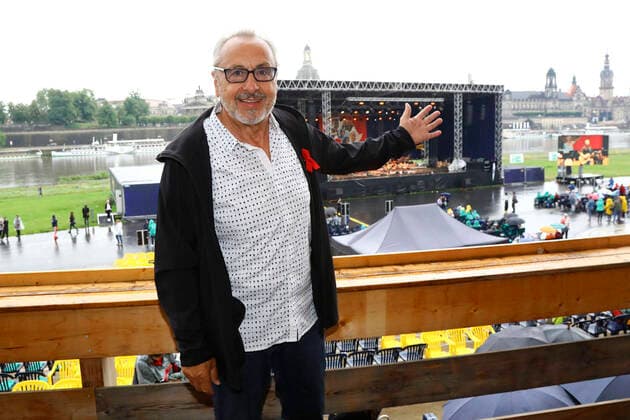 Wolfgang Stumph beim 15. Hope Jubiläumskonzert auf dem Areal der Filmnächte am Königsufer Dresden. Dresden, 07.08.2021