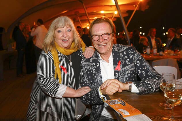 Angelika Mann und Wolfgang Lippert beim 15. Hope Jubiläumskonzert auf dem Areal der Filmnächte am Königsufer Dresden. Dresden, 07.08.2021
