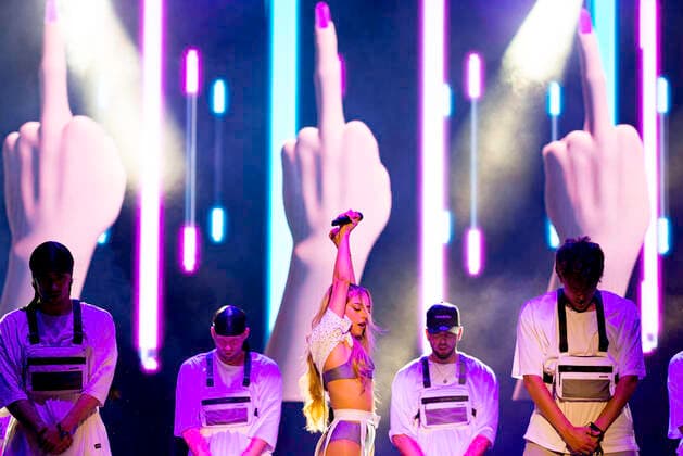 July 9, 2021, Valencia, Spain: Ana Mena performs on stage during the Big Sound Festival..Ana Mena Rojas (born February 25, 1997) is a Spanish singer and actress. In 2010 Ana Mena participated in Disney s musical reality show My Camp Rock 2 , ending up as the winner..First edition of the urban music festival Big Sound Festival held in Estadi Ciutat de Valencia, Spain. Valencia Spain - ZUMAs197 20210709_zaa_s197_010 Copyright: xXiscoxNavarrox