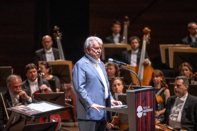 Erl 08.07.2021, Festspielhaus, Erl, AUT, Tiroler Festspiele Erl 2021, Eröffnungskonzert, im Bild Festspielpräsident Hans Peter Haselsteiner Festival President Hans Peter Haselsteiner during the Opening concert of the Tiroler Festspiele Erl at the Festspielhaus in Erl, Austria on 2021 07 08.