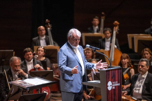Erl 08.07.2021, Festspielhaus, Erl, AUT, Tiroler Festspiele Erl 2021, Eröffnungskonzert, im Bild Festspielpräsident Hans Peter Haselsteiner Festival President Hans Peter Haselsteiner during the Opening concert of the Tiroler Festspiele Erl at the Festspielhaus in Erl, Austria on 2021 07 08.