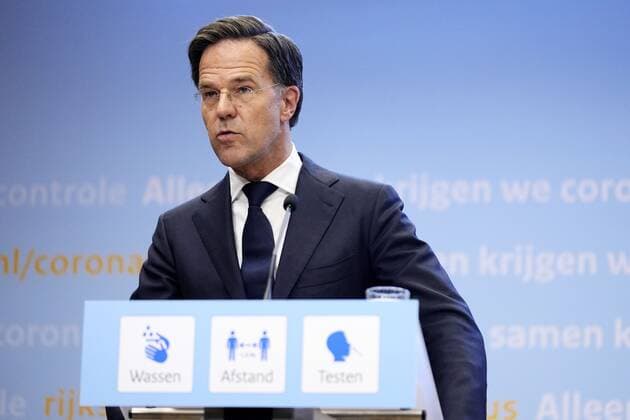 THE HAGUE - Outgoing Prime Minister Mark Rutte during an extra press conference. The cabinet is concerned about the sharp increase in the number of positive corona infections. ANP PHIL NIJHUIS Copyright: xHollandsexHoogtex xxANPx x433628297x