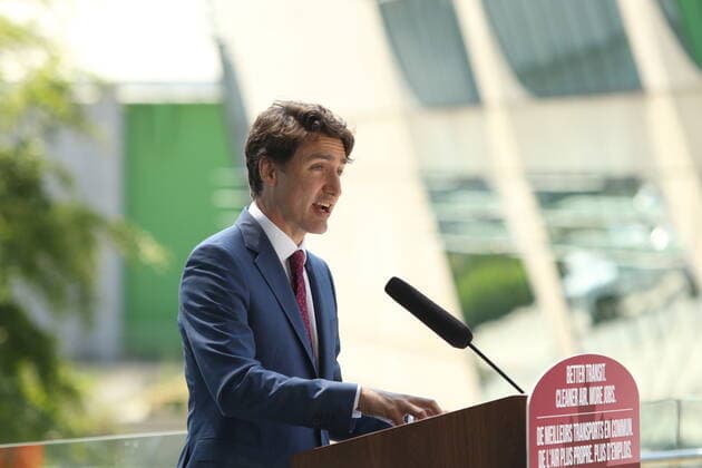 July 9, 2021, Surrey, BC, Canada: Prime Minister Justin Trudeau answers questions from reporters following a transit announcement during a press conference at Surrey City Hall in Surrey, B.C., on Friday, July 9, 202. Surrey Canada  - ZUMAc35_ 20210709_zaf_c35_043 Copyright: xChadxHipolitox