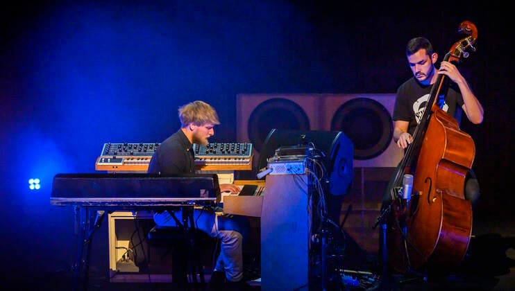 Copenhagen Jazz Festival 2021 Den danske jazzduo Bremer McCoy paa scenen i DR Koncertsalen fredag den 9. juli 2021. Jonathan Bremer - Bas og Morten McCoy - Klaver. , Roskilde Copyright: TorbenxChristensen TorbenxChristensenx COP101 spdk20210709-233049-L