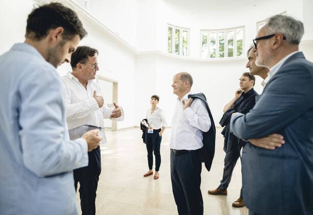 News Bilder des Tages Bundesfinanzminister Olaf Scholz (SPD) besucht die Biennale in Venedig, 09.07.2021. Venedig Italien